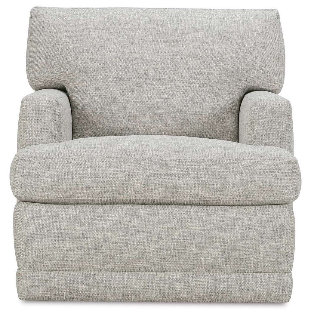 Robin Bruce Tatum Contemporary Swivel Chair with Track Arms
